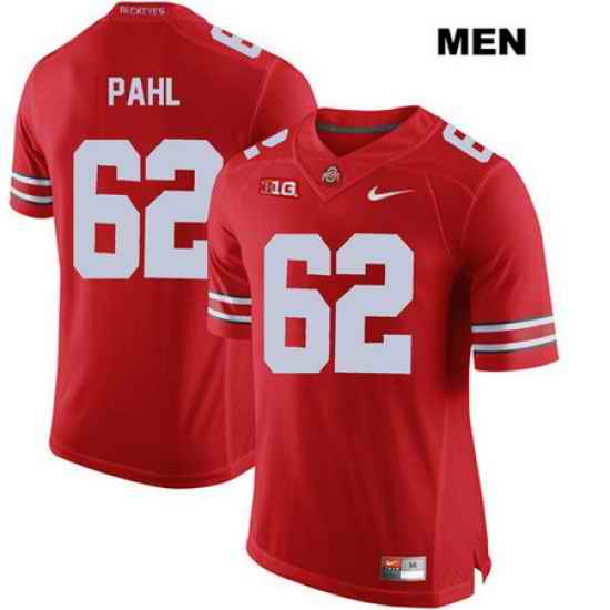 Brandon Pahl Ohio State Buckeyes Authentic Mens Stitched  62 Nike Red College Football Jersey Jersey